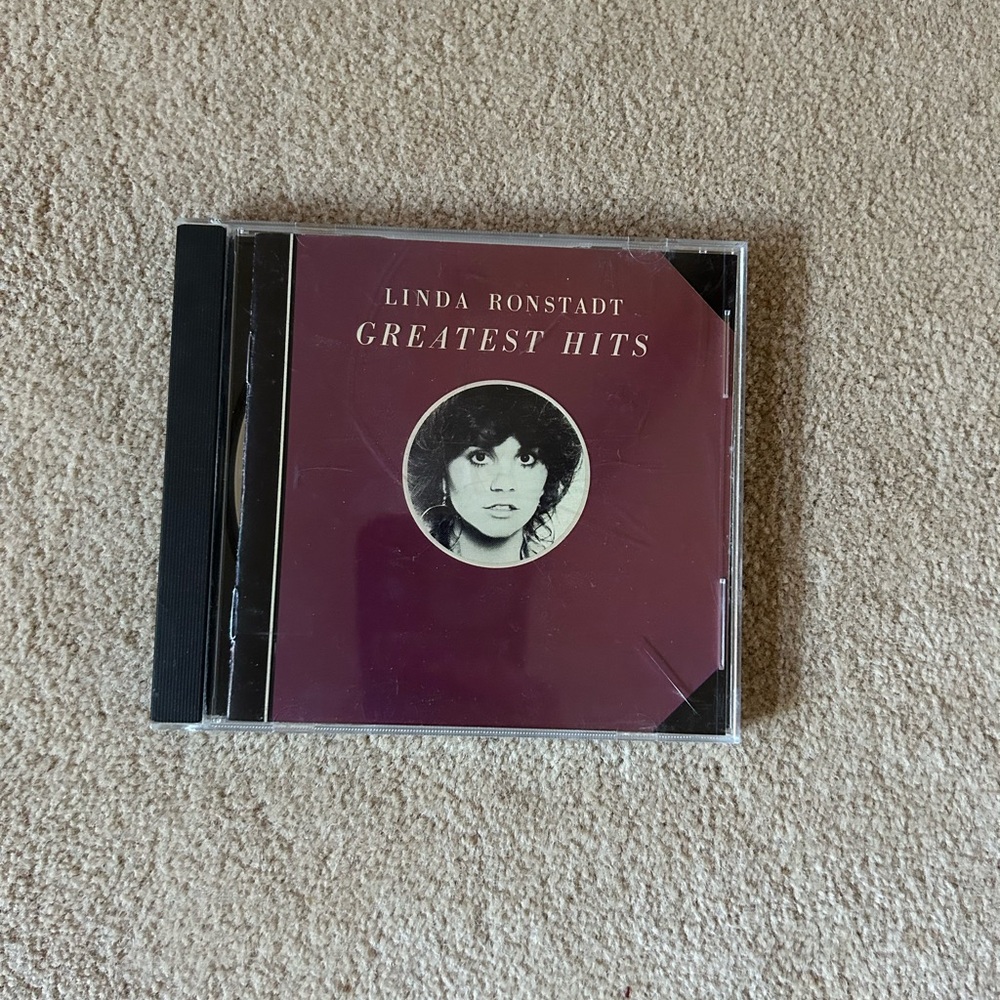 Linda Ronstadt Greatest Hits CD - Black and Maroon